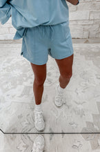 Load image into Gallery viewer, Ready To Go Oversized Side Slit Top &amp; Short Set - Winter Sky