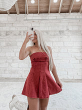 Load image into Gallery viewer, Have It Your Way Merlot Tube Mini Dress