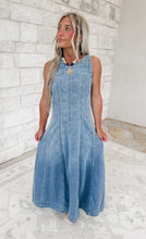 Load image into Gallery viewer, Hallie Washed Denim Midi Dress