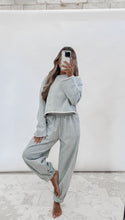 Load image into Gallery viewer, Cozy Afternoon Sparkle Speckled Fleece Lounge Jogger Set - Grey