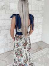 Load image into Gallery viewer, Read It In The News Bow Tie Tapestry Midi Dress
