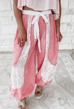Load image into Gallery viewer, Next Level Patchwork Embroidered Joggers - coral