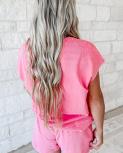 Load image into Gallery viewer, Audrey Sleeveless Crew Neck Top &amp; Shorts Set - Taffy Pink