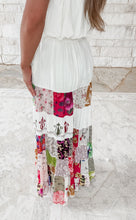 Load image into Gallery viewer, The Next Level Boho Artisan Tiered Patchwork Wide Leg Pants - Pearl