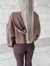 Load image into Gallery viewer, Claire Brown Knit Zip Up Hooded Jacket