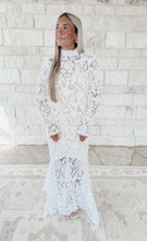 Load image into Gallery viewer, Means Something to Me Long Sleeve Lace Midi Dress - White