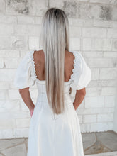 Load image into Gallery viewer, Made For More Balloon Square Neck Midi Dress - White