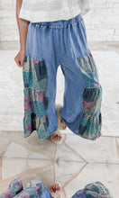 Load image into Gallery viewer, Bring The Good Vibes Mineral Wash Tiered Wide Leg Pants - Blue