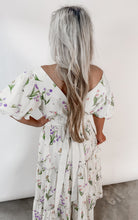 Load image into Gallery viewer, Simple Joys Floral Printed Tiered Midi Dress - Cream