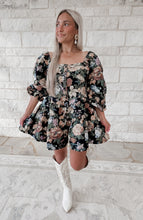 Load image into Gallery viewer, Restock - Fall Ball Floral Tapestry Romper