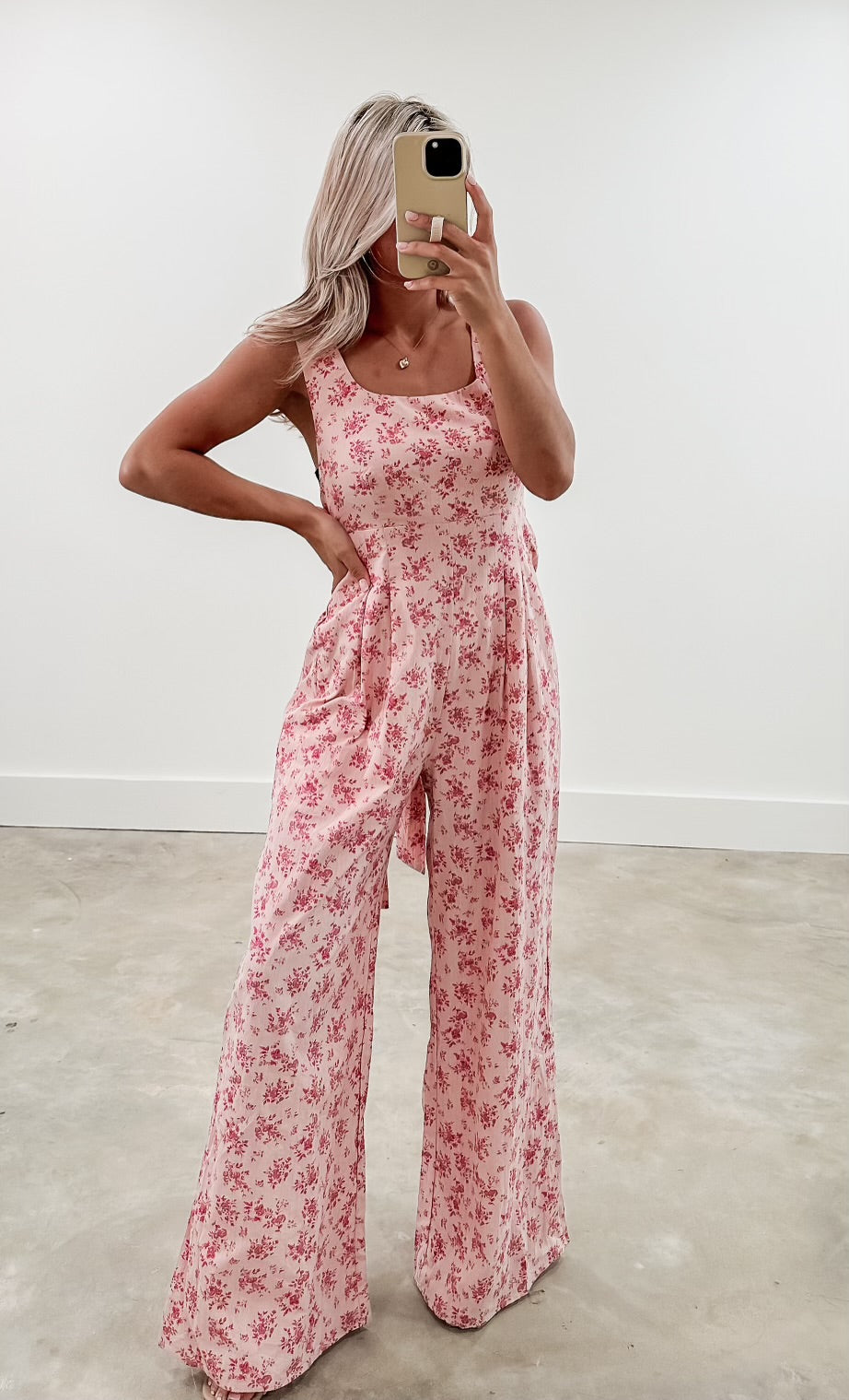 Kristen Floral Bell Bottom Jumpsuit