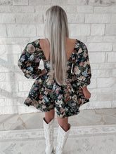 Load image into Gallery viewer, Restock - Fall Ball Floral Tapestry Romper
