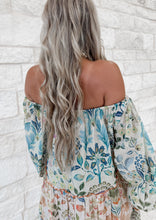 Load image into Gallery viewer, Where To Next? Long Sleeve Shirred Neckline Maxi Printed Dress