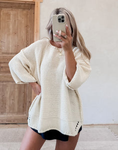 Place To Be Chunky Sweater - Cream