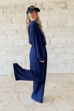 Load image into Gallery viewer, Vivi Navy Knit Jumpsuit