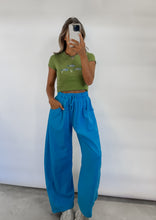 Load image into Gallery viewer, Catch of the Day Embroidered Fish Fitted Baby Tee - Basil