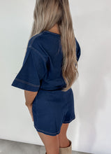 Load image into Gallery viewer, What Comes Next Short Sleeve Denim Romper