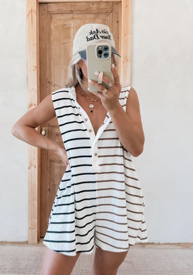 Fall Evening Striped Romper