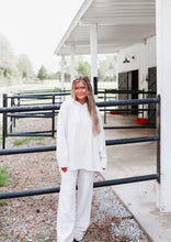 Load image into Gallery viewer, Living In It Sold Knit Hooded Pullover Sweater &amp; Wide Leg Pant Set