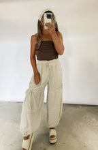 Load image into Gallery viewer, Thinking About It Balloon Linen Drawstring Pants - Natural