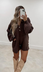 Riley Brown Sweater Romper