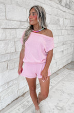 Load image into Gallery viewer, Catch the Tide Asymmetrical Shoulder Sweater Top and Sweater Short Set