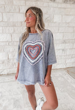 Load image into Gallery viewer, Tori Patchwork Heart Mineral Wash Top