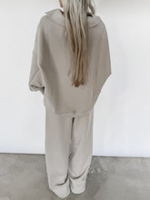 Load image into Gallery viewer, Catching Flights Scuba Collared Pullover + Pant Set - Ash Mocha