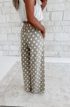 Load image into Gallery viewer, The Remix Polka Dot Raw Hem Wide Leg Pants