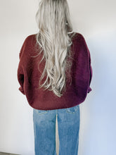 Load image into Gallery viewer, Back To School Burgundy/Cream Half Zip Pullover