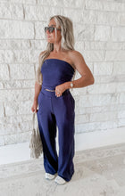 Load image into Gallery viewer, Summer House Ribbed Strapless Tube Top &amp; Wide-Leg Pants Set