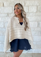 Load image into Gallery viewer, Shore Thing Chunky Crochet Sweater