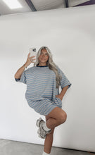 Load image into Gallery viewer, No Reason To Wait Stripe Big Tee Dress - Blue