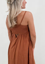 Load image into Gallery viewer, Dream Bigger Camel Smocked Maxi