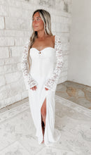 Load image into Gallery viewer, Total Dream Lace Long Sleeve White Maxi