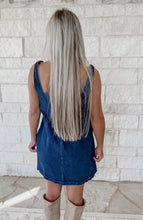 Load image into Gallery viewer, Time After Time Square Neck Denim Dress