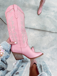 Indigo Pink Western Boots