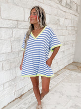 Load image into Gallery viewer, Having So Much Fun Striped Romper - Navy