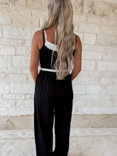 Load image into Gallery viewer, Morning Sesh Two Tone Tank + Pant Set  - Black