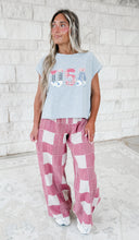 Load image into Gallery viewer, USA Floral Patchwork Front Top
