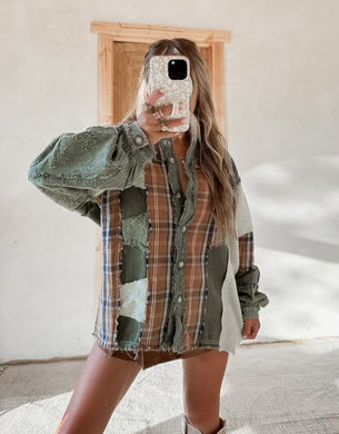 Take Me There Plaid Twill Jacket