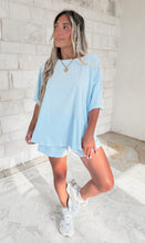 Load image into Gallery viewer, Harlow Mineral Washed Short Set - Lt Blue