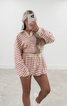 Load image into Gallery viewer, Daydream Believer Striped Sweatshirt + Bubble Mini Skirt Set