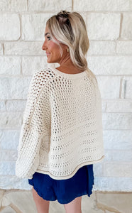 Shore Thing Chunky Crochet Sweater