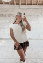 Load image into Gallery viewer, Don’t Second Guess It One Shoulder Knit Sweater Top - Vanilla