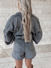 Load image into Gallery viewer, Better This Way Black Denim Romper