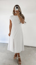 Load image into Gallery viewer, Let The Good In White Cutout Midi Dress