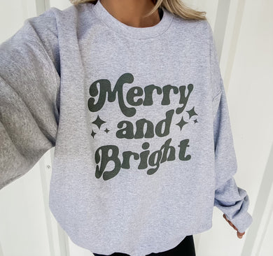 Merry And Bright Sweatshirt (gildan 1 week TAT)