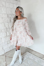 Load image into Gallery viewer, Fresh Morning Chiffon Floral Flare Mini Dress - Cream Multi
