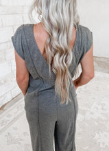 Load image into Gallery viewer, Coffee Run V Neck Jumpsuit - Charcoal